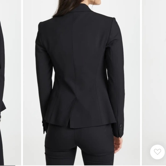 THEORY Gray Wool Single Breasted Single Vent Notch Lapel Blazer size 4 - Picture 9 of 15